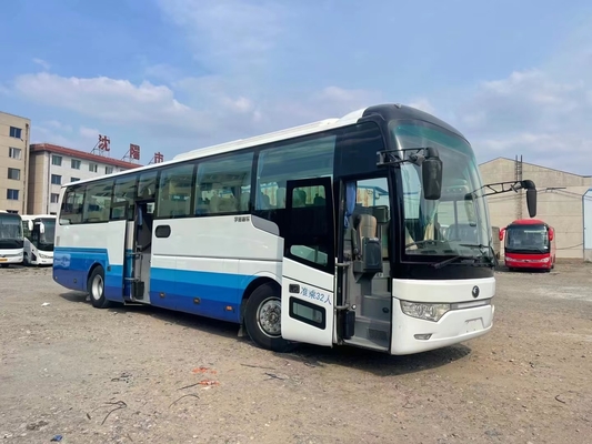 Ônibus médio usado ZK6122 de Yutong da mão da cremalheira de bagagem LHD/RHD da porta do motor 336hp de Weichai dos assentos do ônibus 32 do curso ò