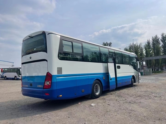 Ônibus médio usado ZK6122 de Yutong da mão da cremalheira de bagagem LHD/RHD da porta do motor 336hp de Weichai dos assentos do ônibus 32 do curso ò